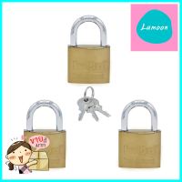 กุญแจคีย์อะไลก์ ISON KA38/3 38 มม. แพ็ก 3 ชิ้นKEYED ALIKE PADLOCK ISON KA38/3 38MM 3EA/SET **ราคาดีที่สุด**