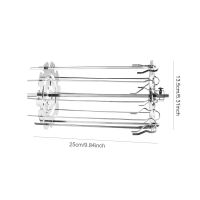 202110 Fork Stainless Steel Grilled Cage BBQ Roaster Barbecue Kebab Maker Meat Skewer Machine BBQ Grill Kitchen Air Fryer Accessory