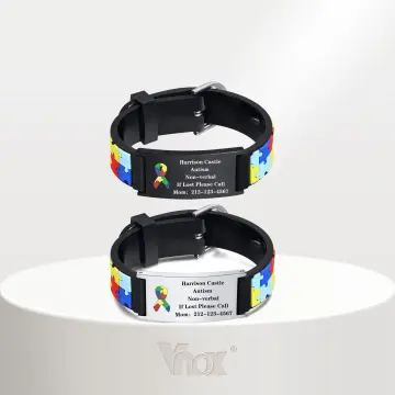 ADHD Anxiety Autism Medical Alert Awareness Silicone Bracelet for Adults  Teens, Adjustable Personalised Meds Conditions Identification ID Bangle  Diseases Diagnosed Alarm Jewellery for Emergency, Black : Amazon.co.uk:  Fashion