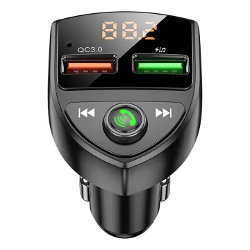 LENCENT Bluetooth 5.1 5.3 Car Wireless FM Transmitter Adapter 2 USB PD  Charger