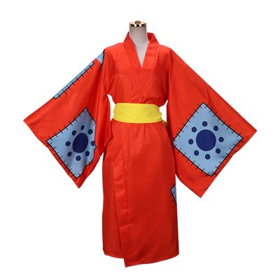 Anime Cosplay Costume Wano Country Monkey D. Luffy Kimono Outfits Halloween Carnival Suit