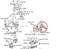 NISTO ยางแท่นเครื่อง ยางหิ้วเครื่อง หลัง โตโยต้า โคโรน่า ST191 ST 191 Toyota Corona