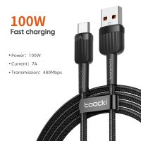 สาย7a Toocki 100W Usb C Type C เร็ว Poco สำหรับ Usb-C สาย Xiaomi P40ที่ชาร์จชาร์จไฟ Huawei 12 P50