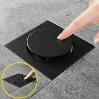 ┅✜№ Brass Bounce Floor Drain Square Pop Up Floor Drain Bathroom Cover Shower Room Push Down Drain Plug Anti-Odor Bath Shower Drain