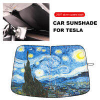 สำหรับ Tesla รุ่น Y 3 X S Starry Sky กระจกรถยนต์ครีมกันแดด Window Cover Visor Sun Shade Blocks UV Ray Protection Parasol Coche