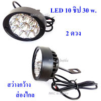 ไฟติดรถมอไซ ไฟสปอร์ตไลท์ LED 10 ชิป ( ติดมอเตอร์ไซค์ ไฟตัดหมอก ไฟโปรเจ็คเตอร์ ไฟตา ไฟหน้า มอไซค์ จักรยานยนต์ มอไซ มอเตอร์ไซ )