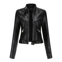 ❅❈ Faux Leather Jacket Biker 2023 Coat Fashion Veste