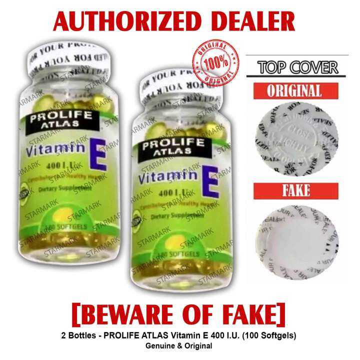 (Prolife) Atlas Vitamin E 4001U 100 Softgel Capsules per bottle