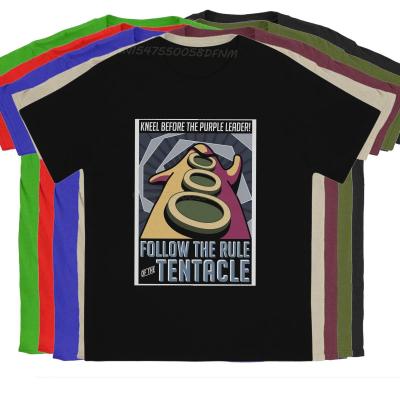 Follow The Rule Men T-shirts Day Of The Tentacle Game Vintage Tees Men Summer Tops T-Shirt Christmas Present Men Clothing