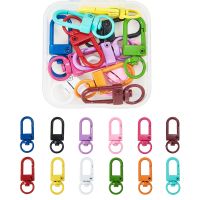 ✚ 12Pcs/box Colorful Metal Swivel Clasps Snap Hook Trigger Buckle For DIY KeyHooks Keychain Jewelry Making Accessories