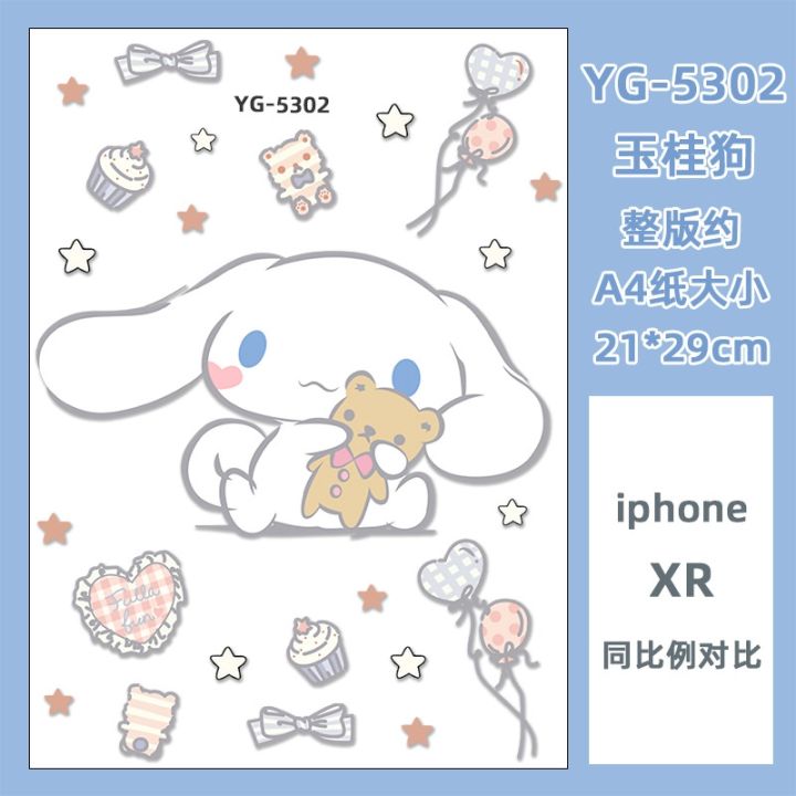 lz-extra-grande-cinnamoroll-kuromi-viagem-bagagem-adesivo-gua-bonito-telefone-caso-notebook-ve-culo-el-trico-capacete-adesivo-decorativo