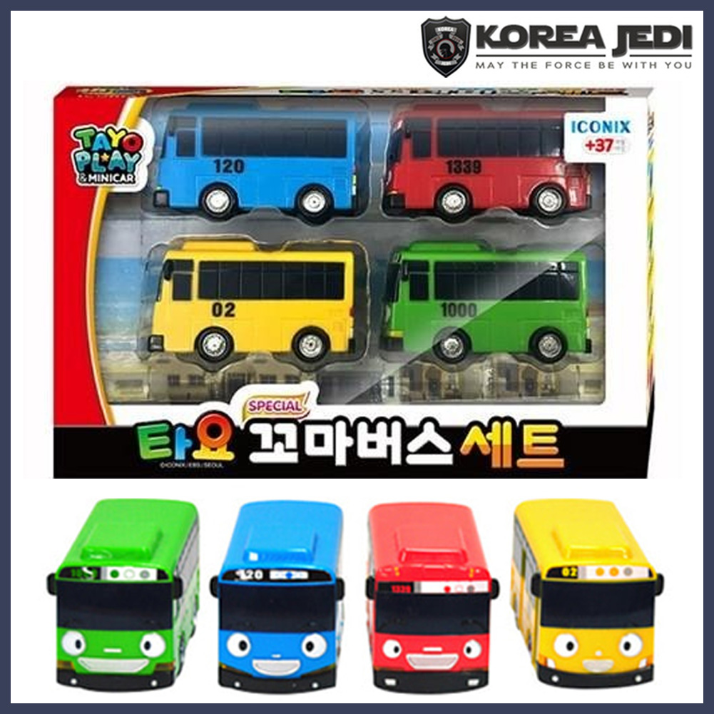 Little Bus TAYO Special Mini 4 Pcs Toy Set Tayo + Rogi + Gani + Rani 
