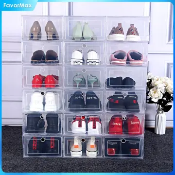 Shoe Storage Box, Clear Plastic Stackable Shoe Organizer for Closet,  Sneaker Containers Bins Holders - China Shoe Storage Boxes and Shoe  Organizer price