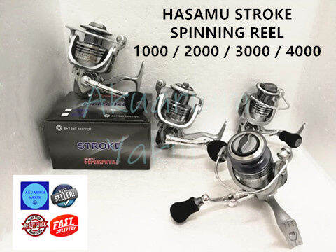 4077 HASAMU STROKE SPINNING REEL 1000 / 2000 / 3000 / 4000 | Lazada