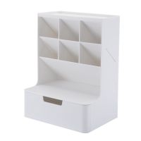 6 +1 Drawer Desktop Storage Box Pencil Makeup Storage Box School Office Supplies Stationery