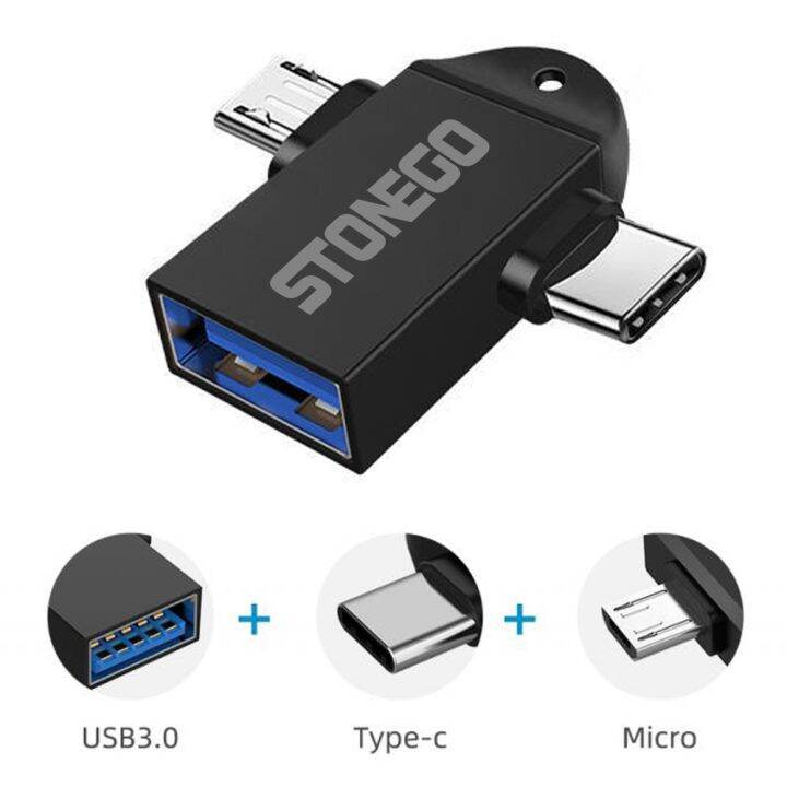 stonego-อะแดปเตอร์2-in-1-otg-usb-3-0ตัวเมียไปยังตัวเชื่อมต่อ-micro-ตัวผู้และ-c-สำหรับอะลูมินัมอัลลอย-go-converter