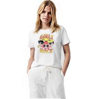 เสื้อยืดคุณภาพดี[S-5XL]   ️เสื้อยืดผ้าฝ้าย The Powerpuff Girls ขนาดใหญ่