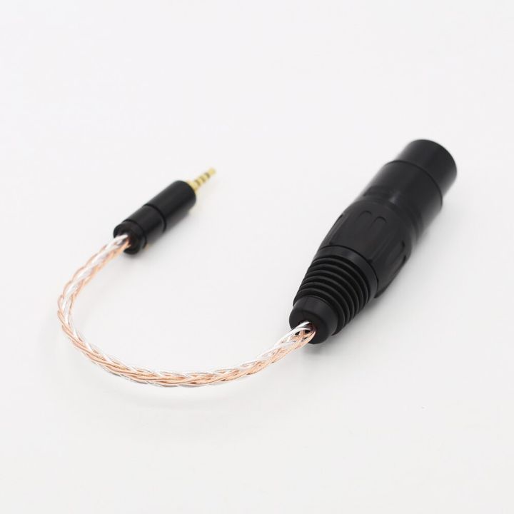 ขายดี-2-5-มม-trrs-balanced-male-to-4-pin-xlr-balanced-female-อะแดปเตอร์เสียงหูฟังสําหรับ-asl-amp-kern-ak240-ak380-ak320-onkyo-dp-x1-fiio