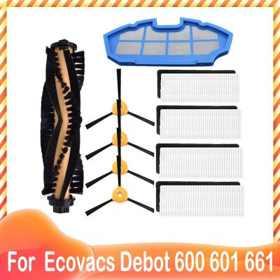 HOT LOZKLHWKLGHWH 576[HOT ING HENG HOT] สำหรับ Ecovacs Debot 600 601 661หุ่นยนต์ดูดฝุ่นหลักลูกกลิ้งแปรงด้านข้างอะไหล่ฝาครอบตัวกรองอากาศเฮปา