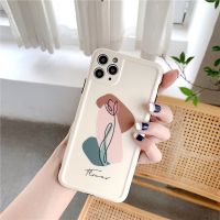 11 promax เคสไอโฟน iPhone case เคสนิ่ม เนื้อซิลิโคน for iPhone X XS MAX XR  7+ 8PLUS full cover กุหลาบน้ำตาล TPU-R1357