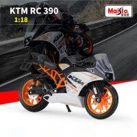 Amisto 118 KTM RC 390ของเล่นรถจักรยานยนต์รุ่นล้อแม็ก D Iecast จำลองขนาดคงที่เก็บของเล่นสำหรับเด็กของขวัญวันเกิดของที่ระลึก