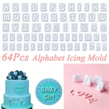26pcs Push Easy Mini Upper&Lowercase alphabet letter Cookie Cutter Cake  pops Baking Mold fondant cutter cake decoration tools