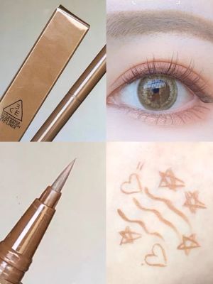 South Korea 3 ce light brown brown liquid eyeliner pen very fine milk chocolate naked makeup durable waterproof not dizzy catch