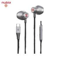 หูฟังพร้อมไมโครโฟนหูฟัง Nubia Red หูฟัง Hifi หูฟังเล่นเกม Type-C ของแท้สำหรับมาใหม่ล่าสุด5G สีแดง