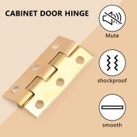 4 Pieces of Solid Brass Hip Hinge 5.1 cm Suitable for Cabinet Doors, Trunk Round Corner Tenon Brass Hinges with Screws