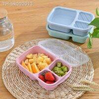 ✗✼♚ Microwave Lunch Box Wheat Straw Dinnerware Food Storage Container Children Kids School Office Portable Bento Box Lunch Bag