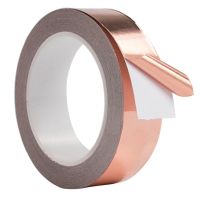 30mm*4m Conductive Slug Tapes With Single Adhesive Copper Foil Tape EMI Repellent Shield Strip For Guitar Adhesives  Tape