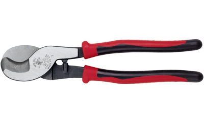 Klein Tools J63050 Cable Cutter, Journeyman Cable Cutter Cuts Aluminum, Copper and Communications Cable with Shear-Type Jaws
