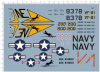 Detail Up 132 US Air Force USAF F4 Phantom VF21 VF-21 Fighter Model Kit Decal