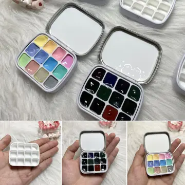 Children's Mini 6-grid Colors Box Portable Watercolor Palette