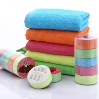 【cw】 1 Piece 30x65cm Color face care towel portable soft compression travel outdoor sports !