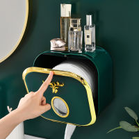 Toilet Paper Holder Wall Mount Light Luxury Tissue Box Waterproof Toilet Paper Tray Roll Paper Towel Holder Bathroom Storage Box