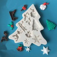 1Pcs Christmas Tree Fondant Cake Silicone Mold Kitchen Reusable Bakeware DIY Baking Tool Chocolate Biscuits Candy Cake Mould Bread Cake  Cookie Access