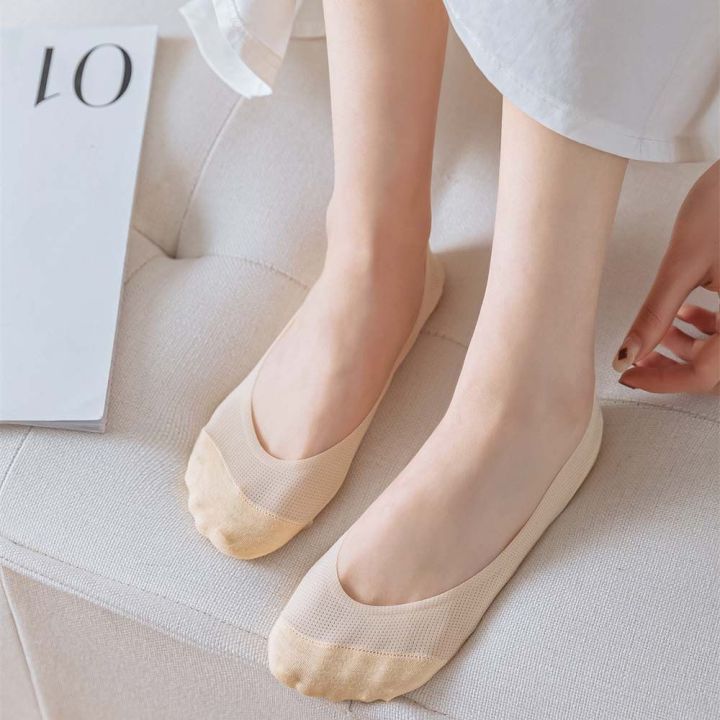 ololdan-ถุงเท้ารองเท้าแตะผู้หญิงถุงเท้าผู้ชายตาข่ายฤดูร้อนปากตื้นกลวงแบบบางฮาราจูกุไม่ลื่น