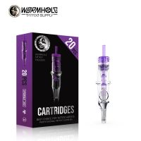 Wormhole Purple 20 pcs Cartridge Tattoo Needles M1 Sterilized Safety Tattoo Needle for Cartridge Machines Grips