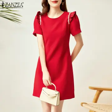 Shop Dress Bubble Sleeve Korean Style online