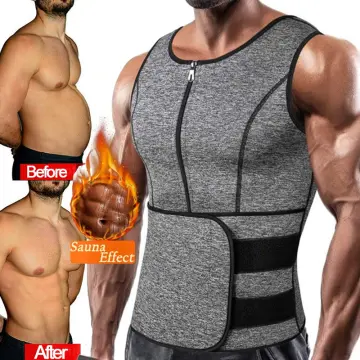 Men Gym Neoprene Vest Sauna Ultra thin Sweat Shirt Body Shaper slimming  Corset