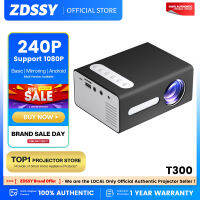 ZDSSY T300ใหม่มินิโปรเจ็คเตอร์ LED ที่รองรับ1080P 2000ลูเมน HD แบบพกพาเครื่องเล่นวิดีโอโฮมมีเดียในตัวลำโพงในตัว