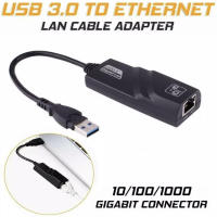 สายแปลงusb 3.0 to Lan RJ45 Gigabit Ethernet for windows mac (Black)