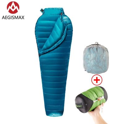 hot！【DT】✱  AEGISMAX new upgrade  Mummy 95 White Down Sleeping Outdoor Camping Hiking Fully lining structure