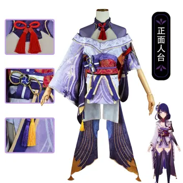 Genshin Impact Todos os Personagens Cosplay Jogo de Roupas Shogun Cosplay  Feminino Traje Halloween Cosplay Conjunto Completo com Hairwear :  : Moda