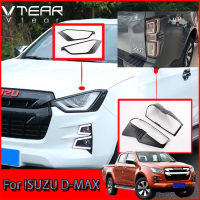 ฝาครอบไฟหน้ารถยนต์ ISUZU DMAX D-MAX 2021 2022กรอบไฟท้ายอุปกรณ์ตกแต่งชุบโครเมียม2ชิ้น (ลายสีดำคาร์บอนไฟเบอร์สีเงิน) ชิ้นส่วนวาล์วภายนอกยานยนต์