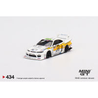 MINI GT 1:64 LBWK S15 SILVIA Formula Drift Japan Alloy Diorama Car Model Collection Miniature Carros Toys 434มีสินค้า