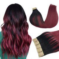 Seamless Tape in Human Hair Extensions Balayage Straight Skin Weft Remy Hairpiece Natural Hair Extension For Salon High Quality