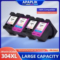 APAPLIK ตลับหมึก Remanufactureด4แพ็ค304XL 304 XL สำหรับ HP Deskjet 2620 3700 3720 3752 5000 5010 5030อิจฉา2620 2632 2630