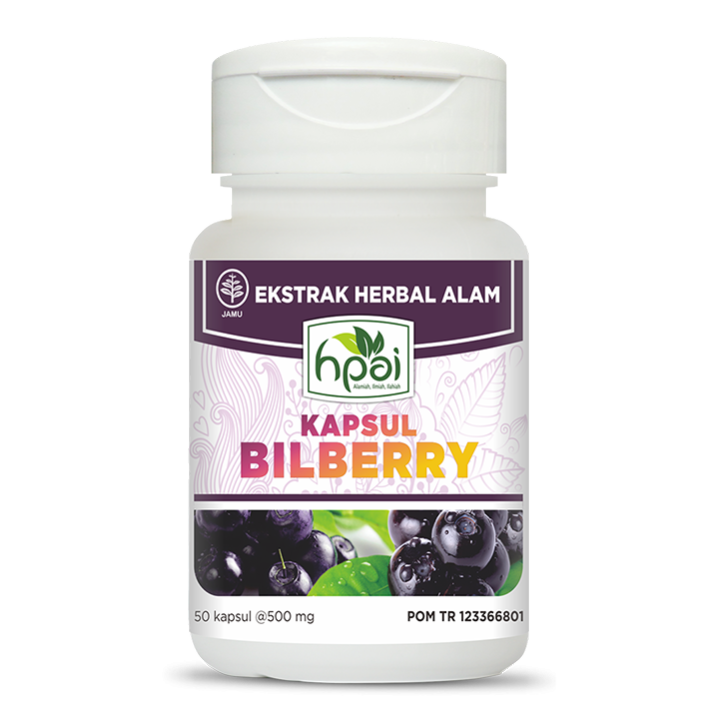 Kapsul Bilberry HPAI Obat Herbal Bilbery Hpa Perawatan Mata 50